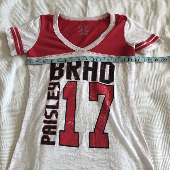 Brad Paisley Burnout Jersey Style T-shirt #17 - Picture 2 of 7